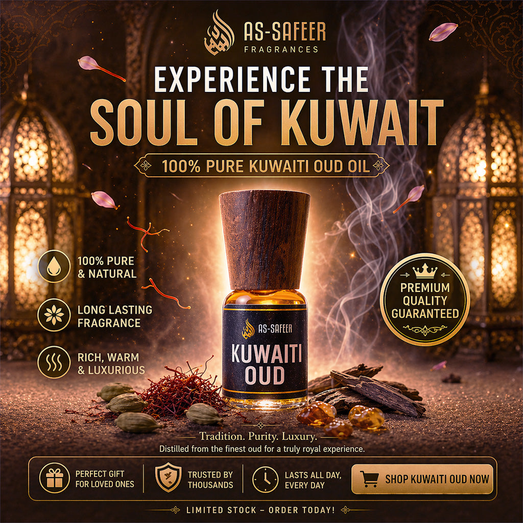 (LIMITED EDITION) Kuwaiti Oud Attar – Strong Oud & Amber Perfume Oil | Luxury Arabian Attar