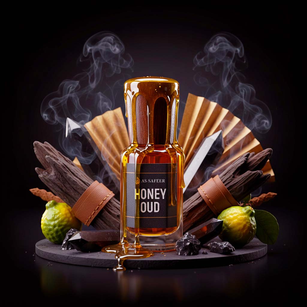 Honey Oud Attar – Warm, Sweet & Woody | Bergamot, Sandalwood & Cambodian Oud