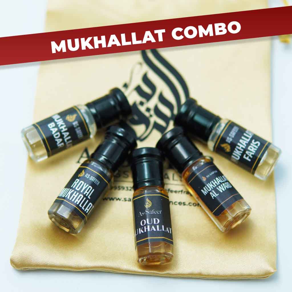 Mukhallat Discovery Kit – Premium Attar Combo | Oud, Floral & Royal Blends | Long-Lasting Non-Alcoholic Perfumes