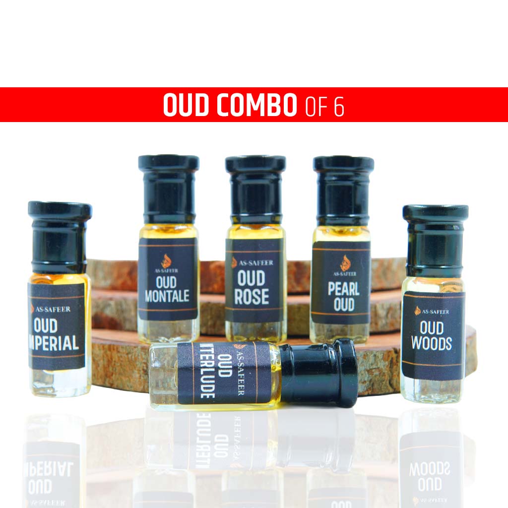 Oud Mini Discovery Set (6 Attars) | Premium Arabian Oud Combo | Long-Lasting Unisex Perfume Oils