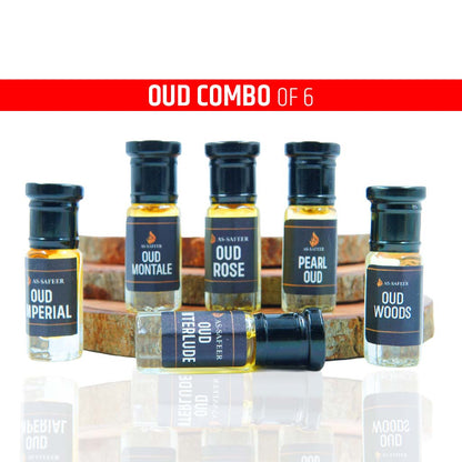 Oud Mini Discovery Set (6 Attars) | Premium Arabian Oud Combo | Long-Lasting Unisex Perfume Oils