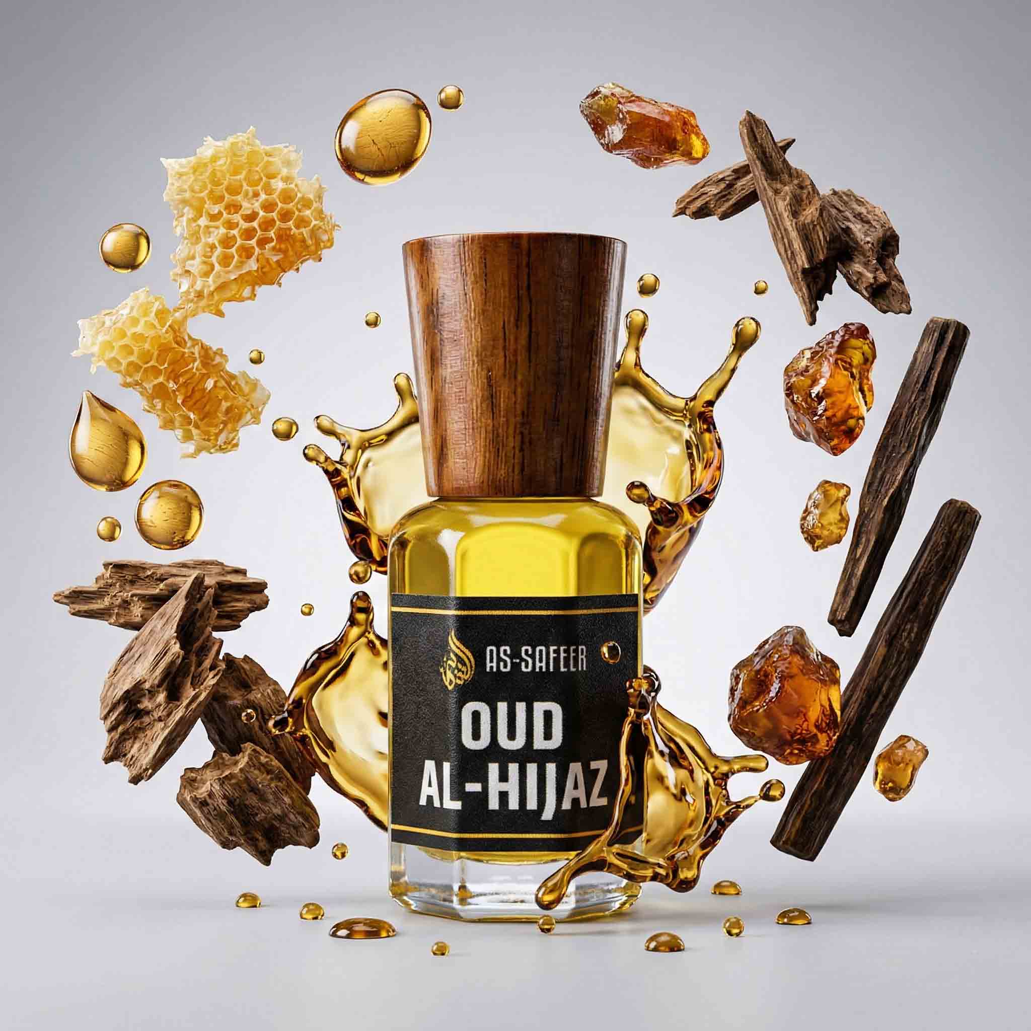 Oud Al Hijaz Attar – Honey, Caramel, Sandalwood & Oud Perfume Oil | Long-Lasting Luxury Arabian Fragrance