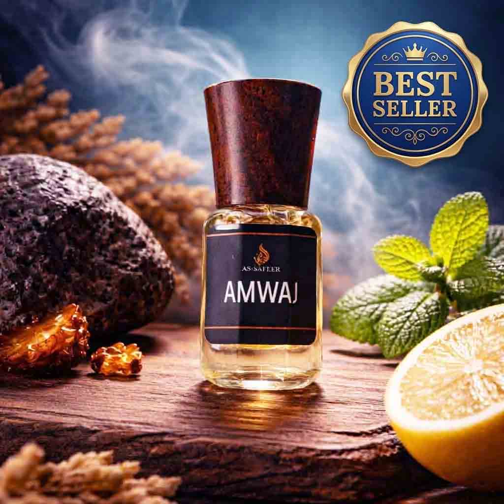 Amwaj Attar – Fresh Amber Woody Summer Perfume Oil | Long Lasting Premium Attar for Men & Women