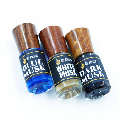 White Musk, Dark Musk & Blue Musk Attar Combo | Bold Animalic & Clean Musky Sandalwood Oils