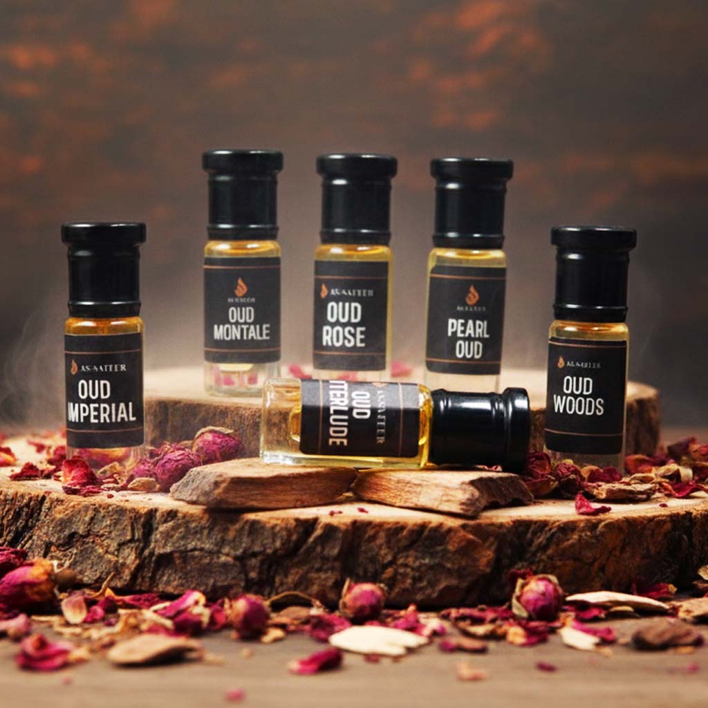 Oud Mini Discovery Set (6 Attars) | Premium Arabian Oud Combo | Long-Lasting Unisex Perfume Oils
