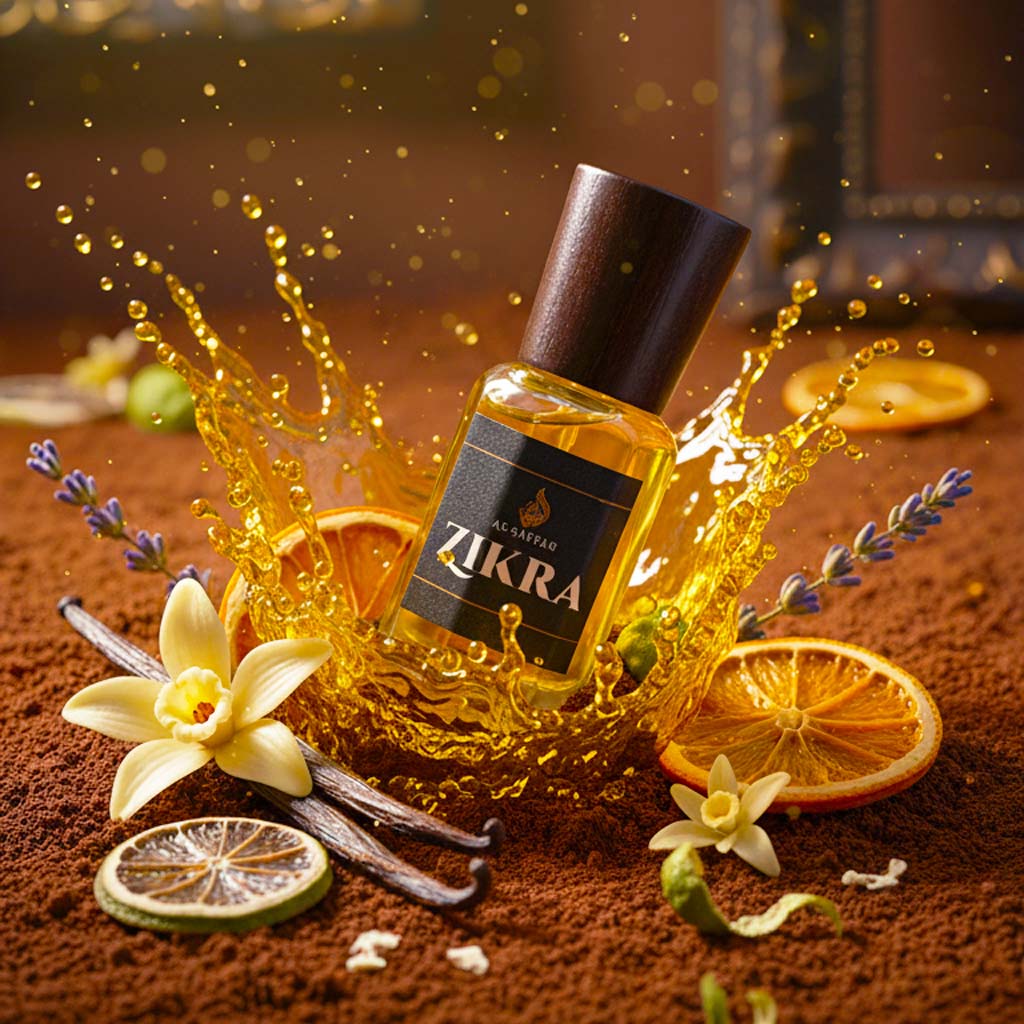 Zikra – Unisex Vanilla, citrus & Lavender Attar