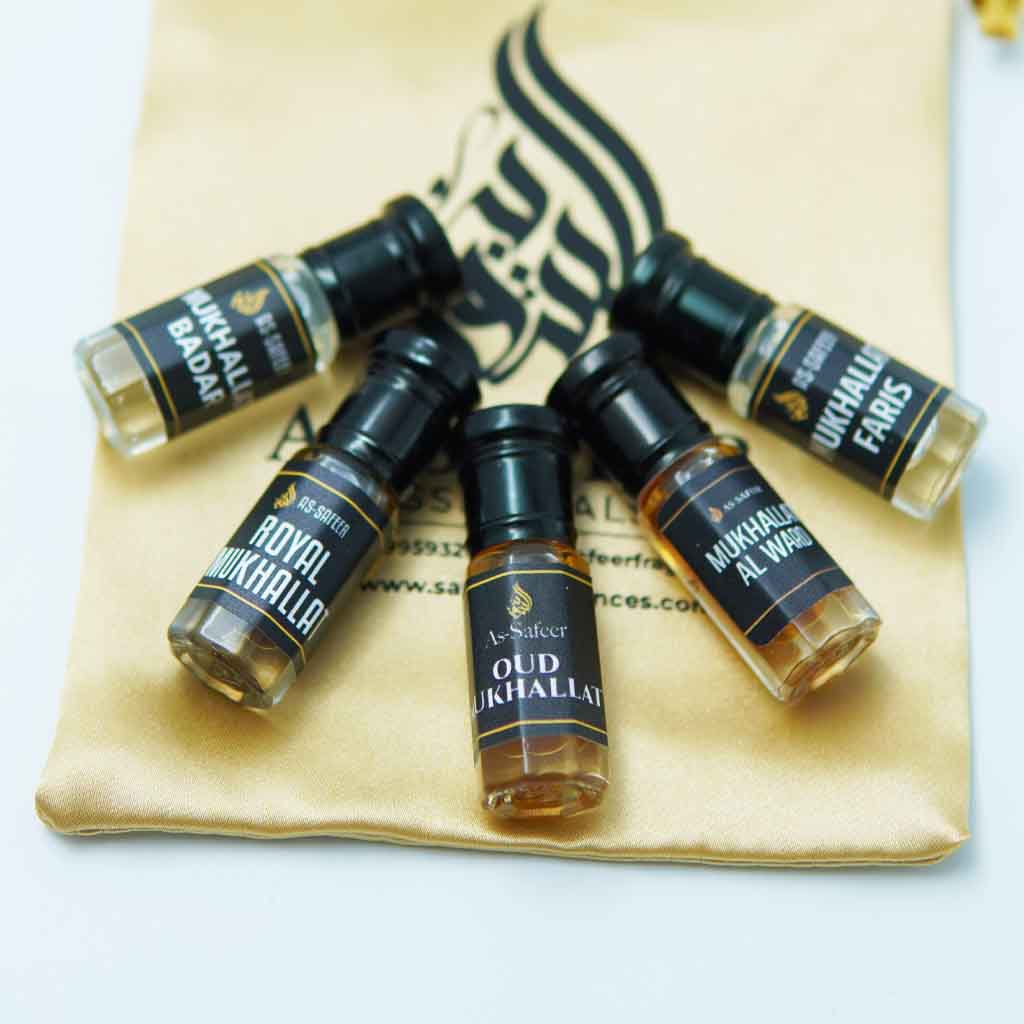Mukhallat Discovery Kit – Premium Attar Combo | Oud, Floral & Royal Blends | Long-Lasting Non-Alcoholic Perfumes