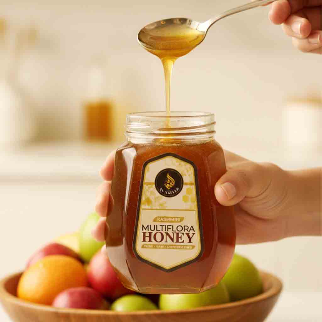 Kashmiri Multiflora Organic Pure Honey – Raw, Natural & Unprocessed | Premium Himalayan Honey