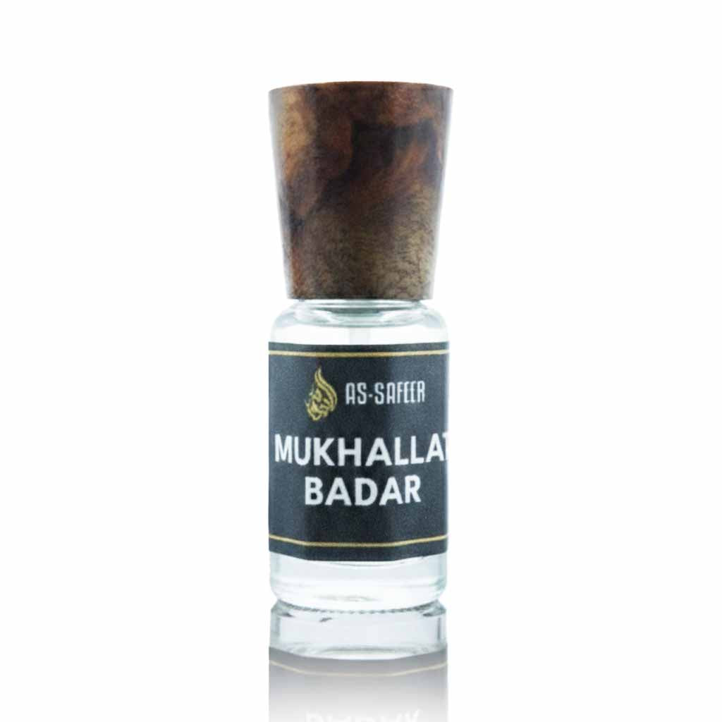 Mukhallat Badar Roll On Attar – Premium Oud Woody Attar for Men | Long-Lasting Arabic Fragrance