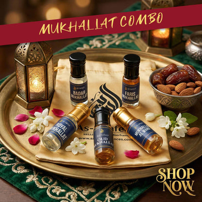 Mukhallat Discovery Kit – Premium Attar Combo | Oud, Floral & Royal Blends | Long-Lasting Non-Alcoholic Perfumes